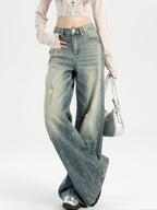 Hole Design Feels Loose Boyfriend Jeans