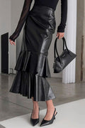 High Waist Fishtail Maxi Skirt