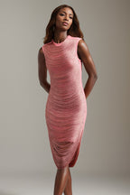 Pink Fringe Bandage Party Dress