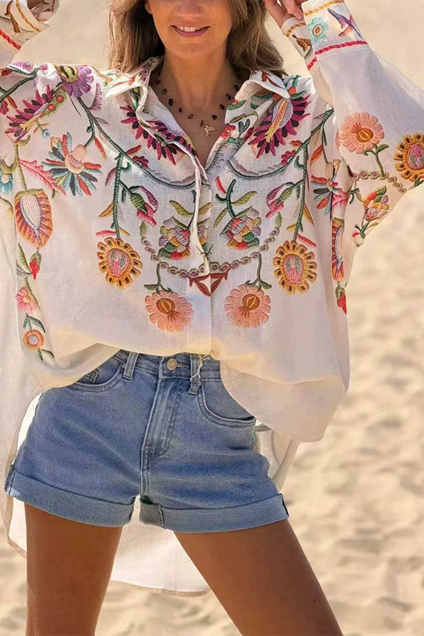 Wanderlust Floral Print Casual Shirt