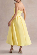 Celine Strapless Midi Dress