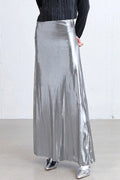 Silver Satin Reflective Skirt