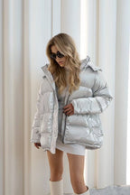 Chic Hooded Belted Quilted Puffer Jacket