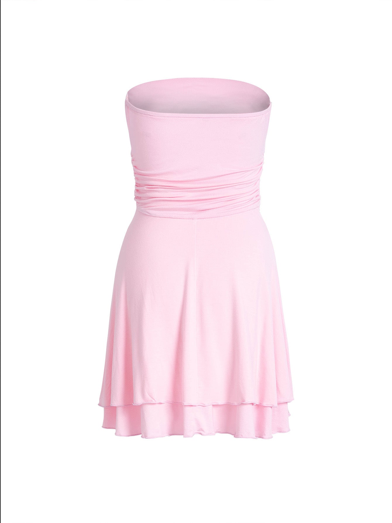Mila Y2K Pleated Tube Mini Dress
