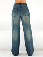 Washed Vintage Blue Versatile Boyfriend Jeans
