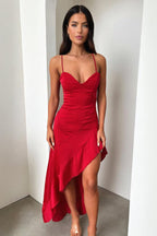Backless Split Cami Maxi Party Dress