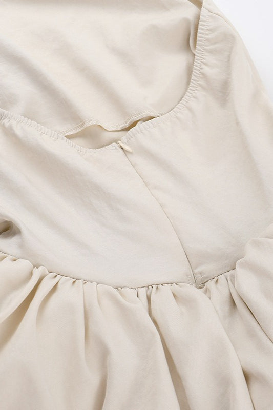 Halter Neck Bubble Hem Puff Skirt Mini Dress