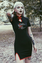 High Waist Cheongsam Gothic Dress