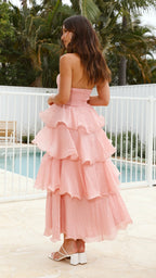 Claire | Off-the-shoulder tiered maxi dress