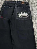 Hip Hop Trendy Brand Print Boyfriend Jeans