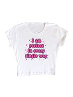 Retro Letter Print Short Sleeve Tee