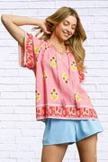 Umgee Boho Bloom Border Top