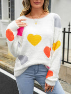 Furry Love Sweater with  Heart