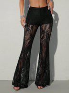 Lace Trumpet Perspective Formal Dress Pants