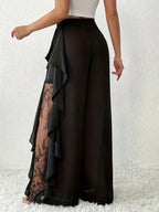 Ruffle Lace Stitching Perspective Pants