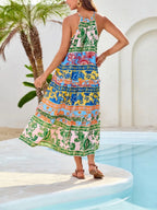 Ruffle Printed Maxi Dresses