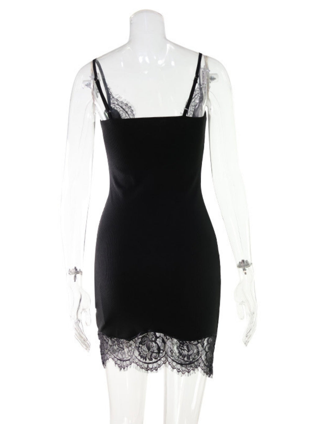 Lace Trim Slim-fit Camisoles Mini&Short Dresses