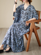 Breezy Elegance Kaftan Dress with Side Pockets