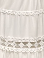 Openwork Embroidery V-neck Slimming Maxi Dresses