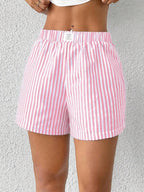 Stripes High-waisted Shorts