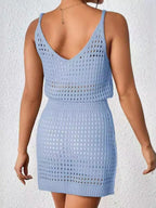 Hollow Waist Suspender Skirt Cover Ups
