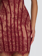 Lace Waist Corset Hip-hugging Formal Dress Mini&Short Dresses