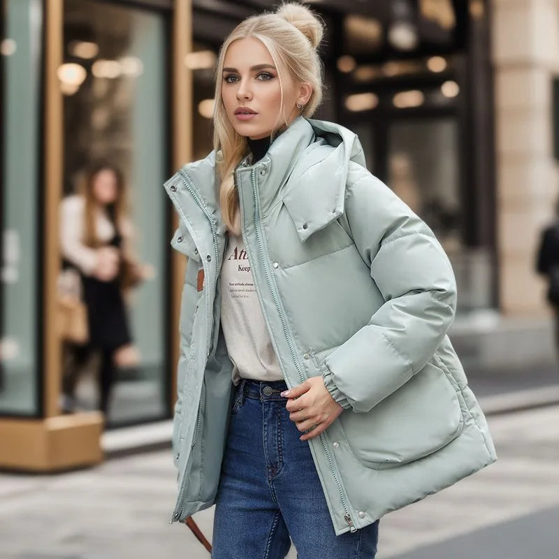 | Hooded winter jacket, warm coat
