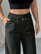 Straight-fit Suit Commuting Pocket Pants