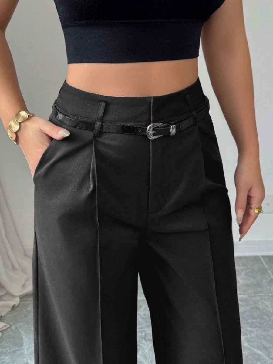 Straight-fit Suit Commuting Pocket Pants