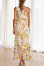 Elvia Luxe Printed Dress with Dropped Sleeves Everyday Edit