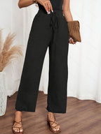 Side-trimmed Slanted Pocket Casual Trousers