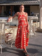 Printed Vacation Camisoles Maxi Dresses