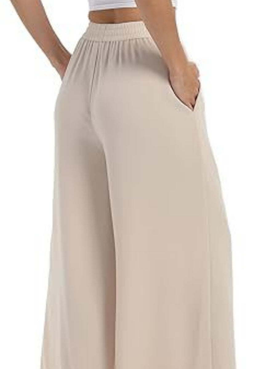Leisure Chiffon Wide-leg Pants Loose-fit Pants