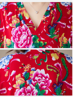Elegance Cool Flower Kaftan Dress