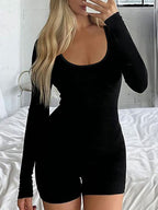 Long Sleeve Tight Fit Sexy Waist Jumpsuits