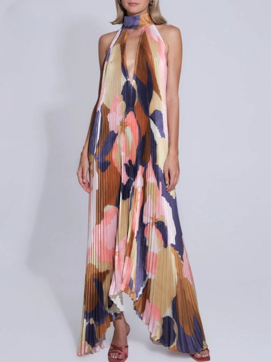 Eugenia Timeless Maxi Dress with Hem Boutique Collection