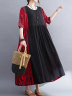 Double Power Printed Smock Dress