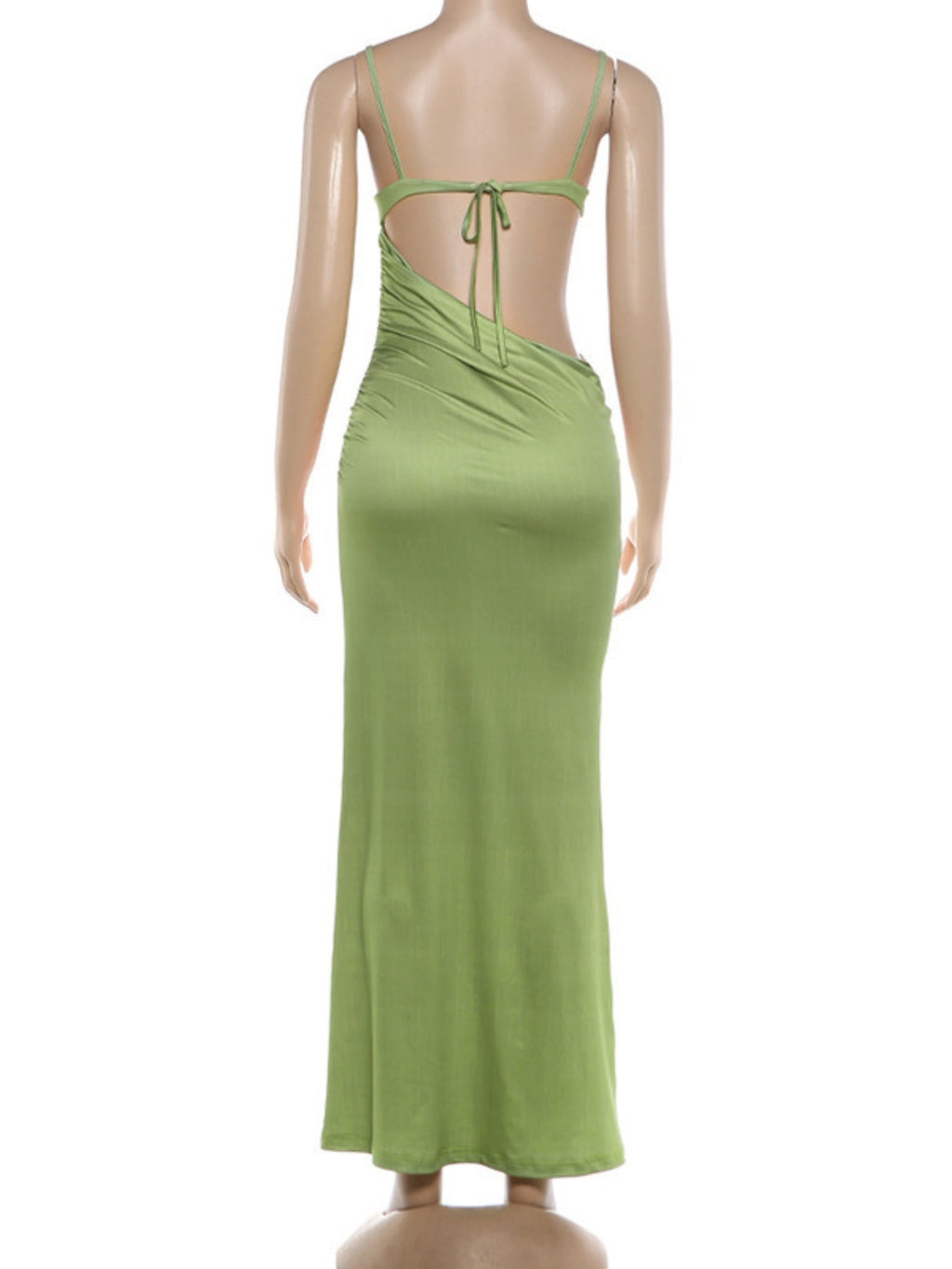 Printed Color Blocking Backless And Navel Exposed Strapless Bra Maxi Dresses