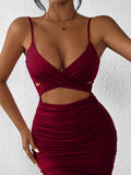 Cross Splicing Sexy Hip-hugging Bare Waist Mini&Short Dresses