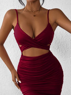 Cross Splicing Sexy Hip-hugging Bare Waist Mini&Short Dresses