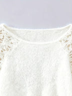 Lace Applique Loose-fit Sweaters