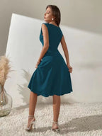 Crew Neck Beading Sleeveless Commuting Mini&Short Dresses