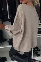 | Knitted sweater with button detail and half sleeves