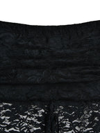 Lace Spliced Flare Leg Pants