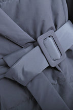 Slim Fit Lapel Belted Winter Coat