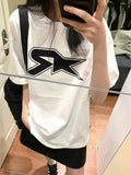 Street Star Print Oversized Short Sleeve Tee
