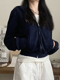American Short Hooded Long Sleeves Jacket
