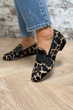 Leopard Print Low-cut Loafers