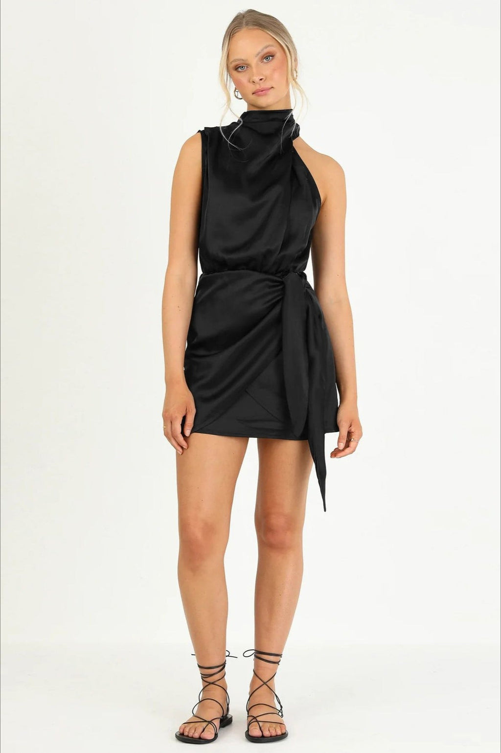 Halter Satin Silk Dress