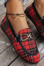 Casual Summer Canvas Flats with Metal Buckle